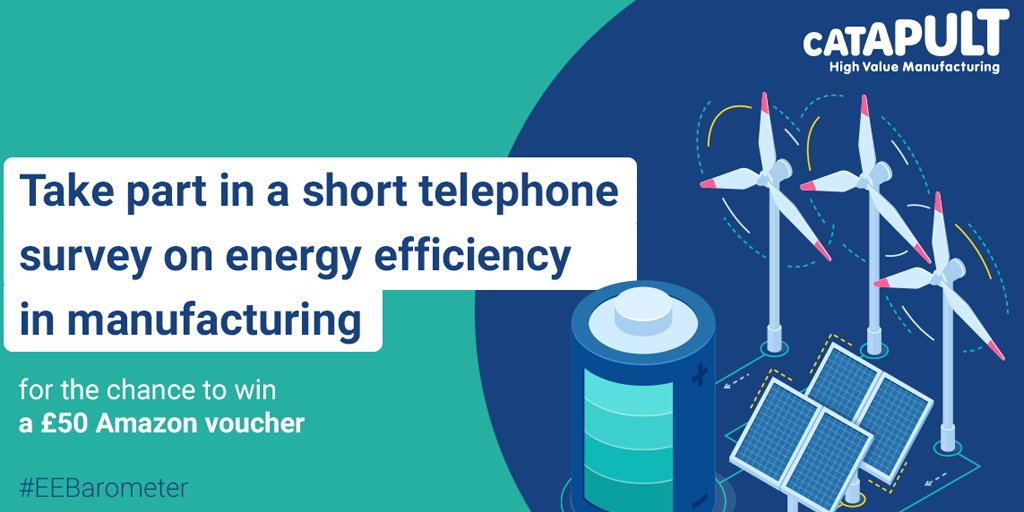 mta_uk's tweet photo. Make an impact on the global #EnergyEfficiency in #manufacturing conversation in the Energy Efficiency Barometer of UK Industry 💡

Take part in a short survey &amp; telephone interview for the chance to win 1 of 5 £50 Amazon vouchers 👇#EEBarometer

See more: https://t.co/s995WWhf1v https://t.co/2vVx6Fbfc2