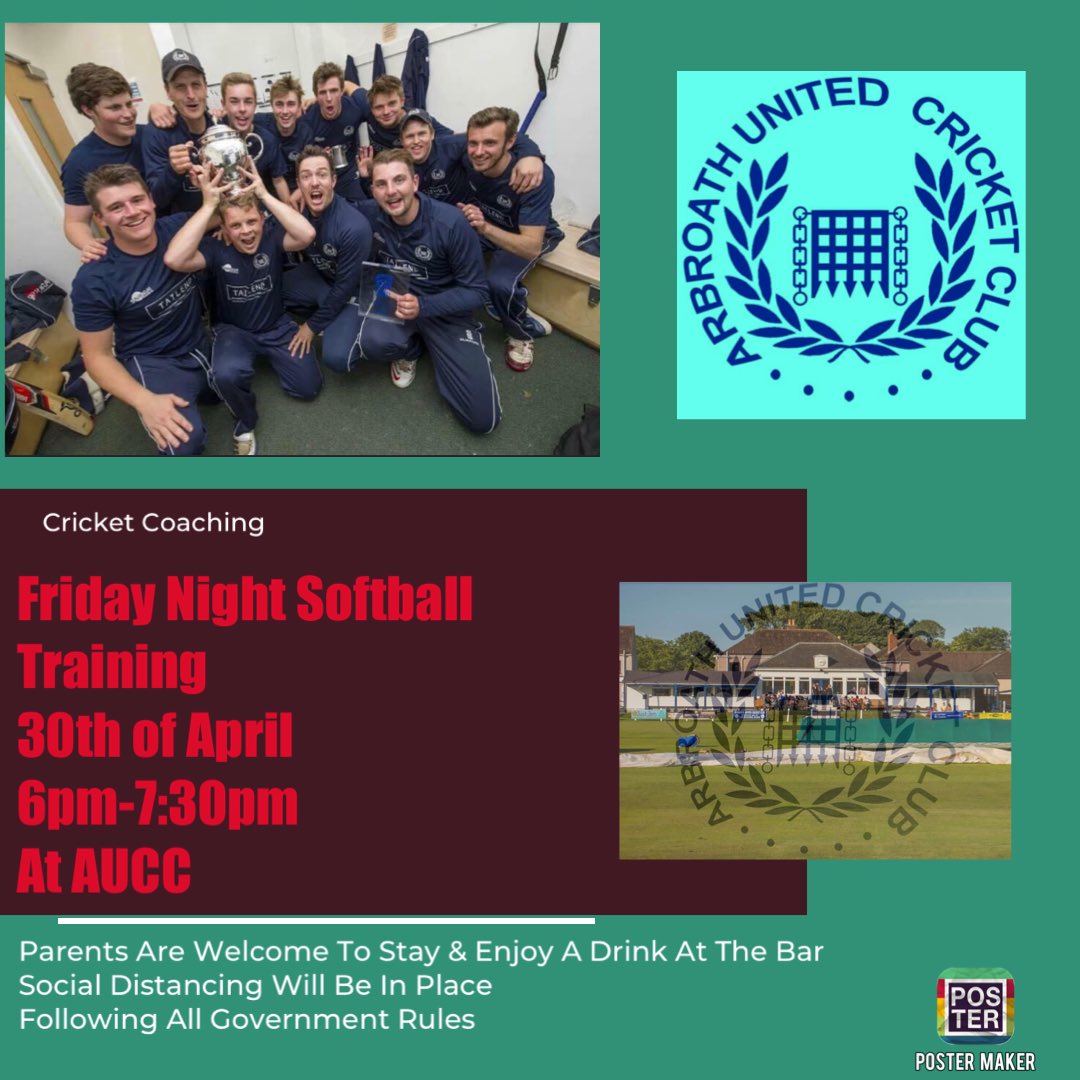‼️ Softball Training Starts Tomorrow Night <a href="/Cricketarbroath/">Arbroath United Cricket Club</a> ‼️
