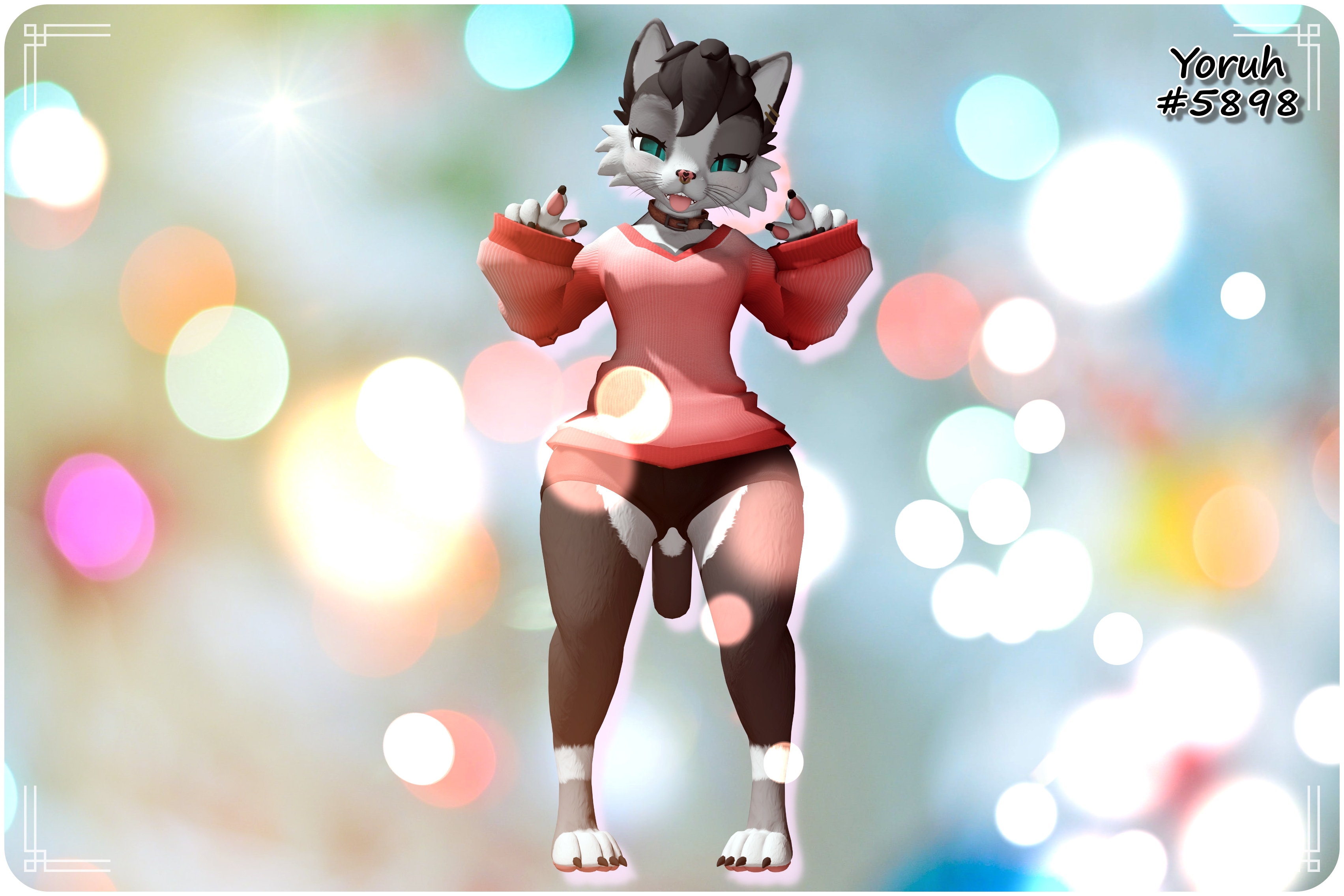 Just finished my 3rd VRChat model from scratch! (@sh_4rk on twitter) :  r/furry