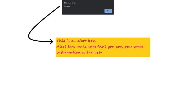 alert() - display a dialog with an optional message, and to wait until the user dismisses the dialogprompt() - display a dialog with an optional message prompting the user to input some text, and to wait until the user either submits the text or cancels the dialog{ 10 / 20 }