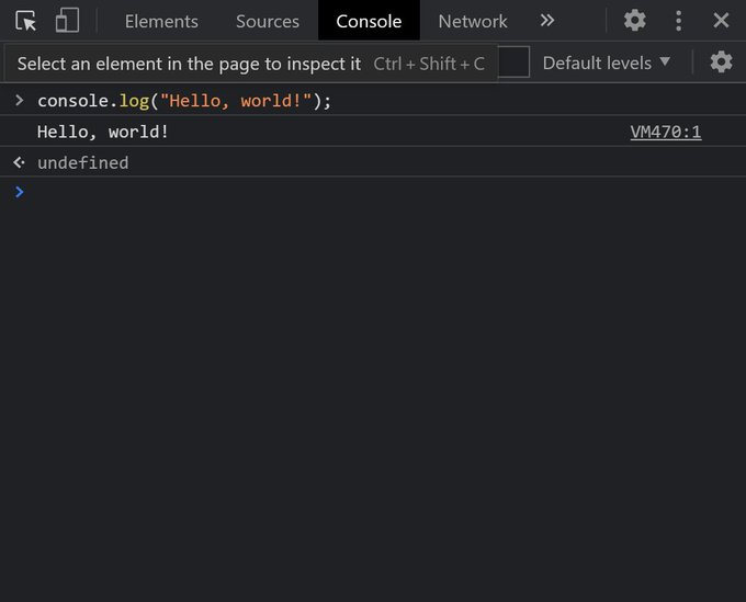 First things first, interesting part about JavaScript is that you can start writing it directly in your browser.Few simple steps:- Open your browser- Right click anywhere- Inspect- A window will come- From the top navigation bar, go to console- Start writing{ 4 / 20 }