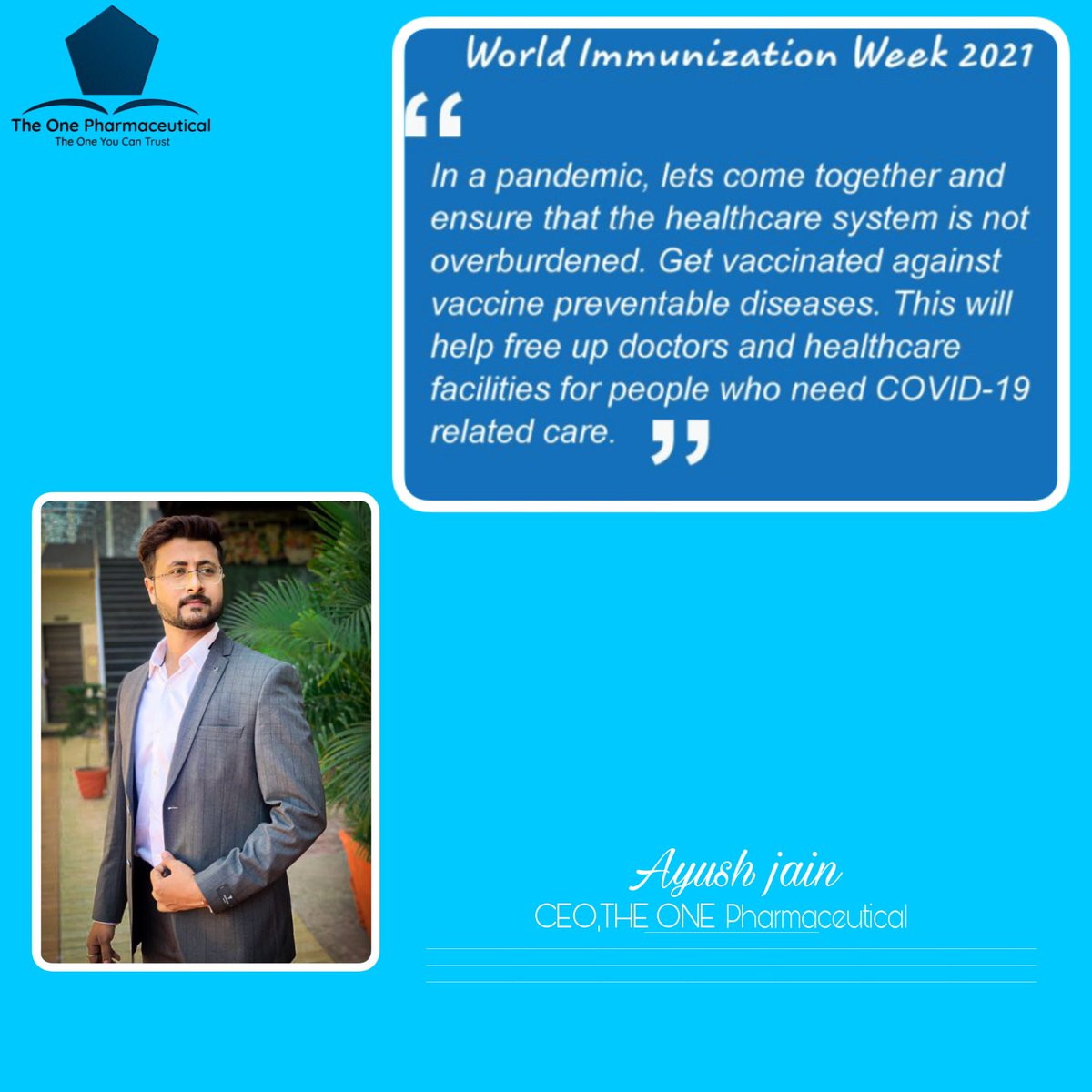 THEONEPHARAMAC1's tweet photo. When better to share the many advantages of immunization against preventable diseases than during #WorldImmunizationWeek, while amidst a pandemic. https://t.co/BCOrf1QbvZ