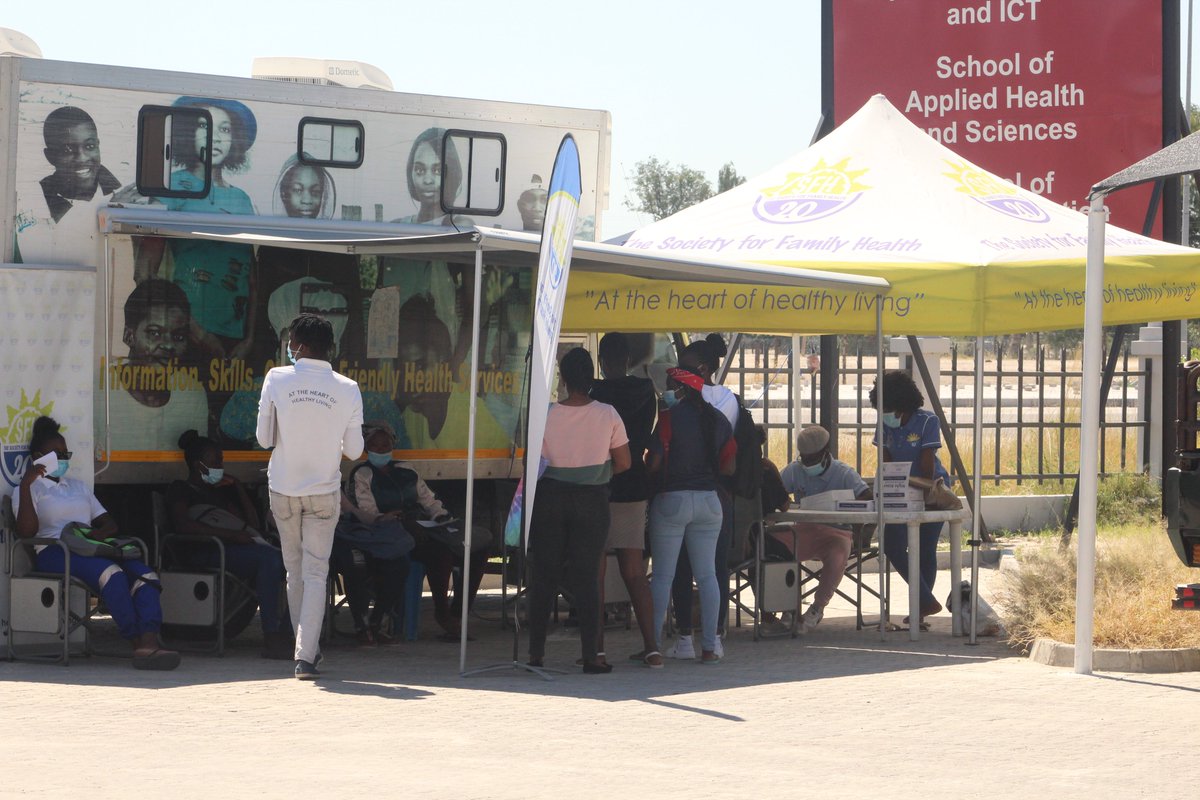 SFHNamibia's tweet photo. The mobile clinic van is currently at the Oshakati UNAM campus. Visit us today and access #FreeQuality HEALTH CARE services such as: FAMILY PLANNING, HIV TESTING , PREGNANCY TESTING, PRER, PEP, COUNSELLING, STI SCREENING AND TREATMENT and any other general service. https://t.co/5z5kgEWghP