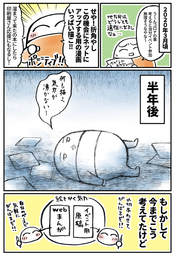 絵を描く人には死活問題？イベントに参加しなくなると絵を描く気力を失う！