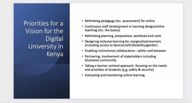PASGR_'s tweet photo. Dr. Eileen Kennedy sharing her presentation.
#DigitalUniversity
@mrppafrica @uclknowledgelab 
@allisonl @eileenkennedy01 @PaulineNgimwa @beamuganda @DrOdote @MikeKuria https://t.co/D4mhhNeaFC