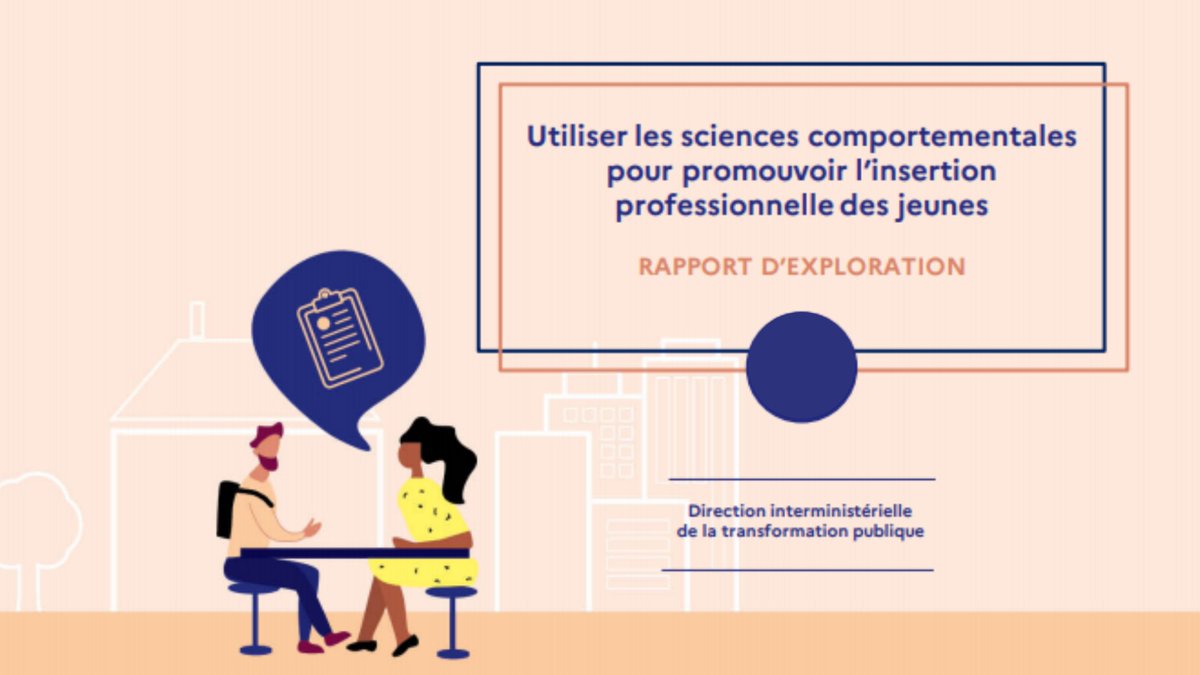 L’équipe sciences comportementales de <a href="/_DITP/">Transformation publique</a> mobilisée sur l’insertion professionnelle. Un prototype de solution numérique a été conçu avec les jeunes et les conseillers des missions locales pour autonomiser et personnaliser la démarche d’insertion. 
bit.ly/diag_Jeunes