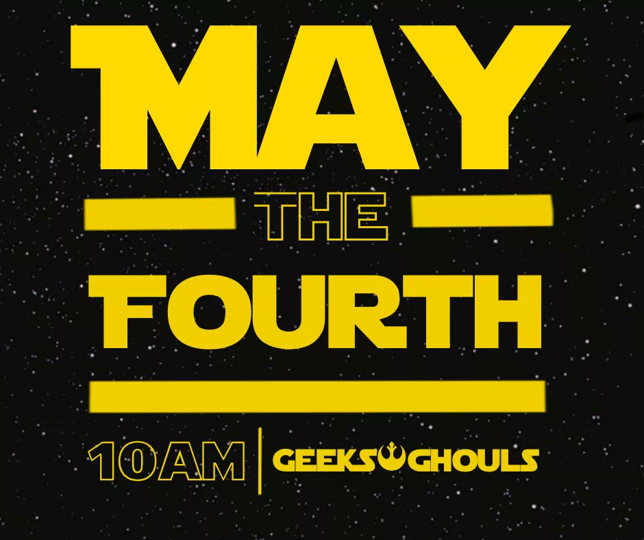 GeeksGhouls's tweet photo. Hello there...

May 4th, 10am

#geeksandghouls #starwars https://t.co/XnKWdBsWsT