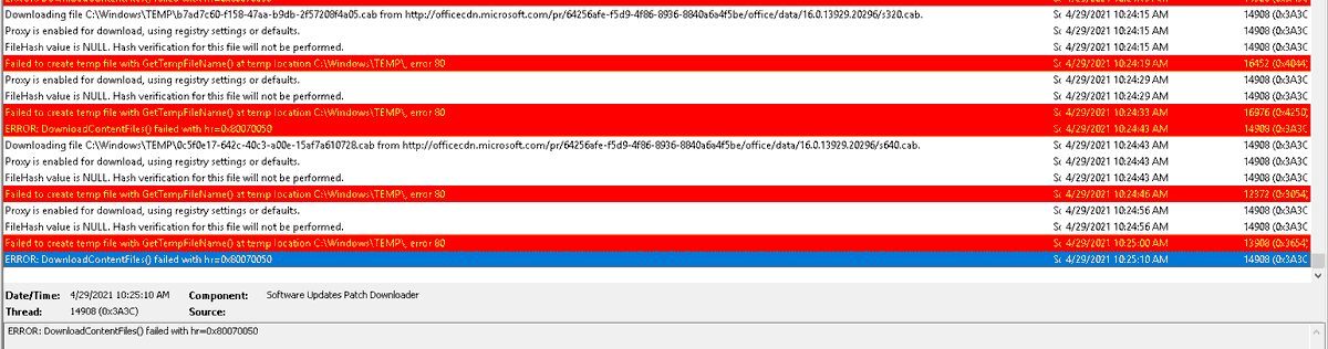cram2506's tweet photo. @djammmer is there already a solution for the problem with the o365 download in MECM 2010?

#mecm #o365 https://t.co/CcTbOLBhdN