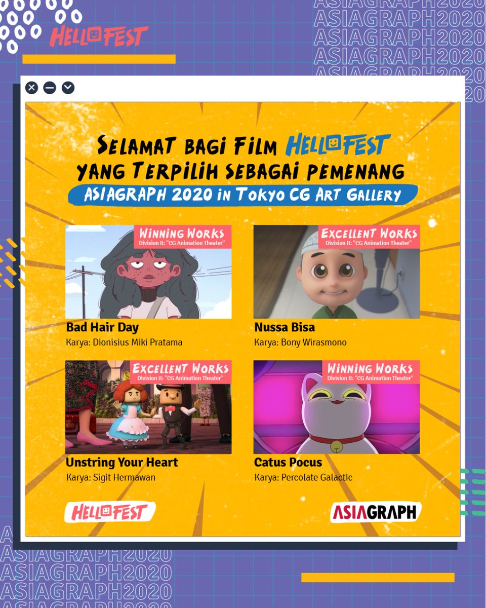 Selamat untuk para pemenang ASIAGRAPH 2020