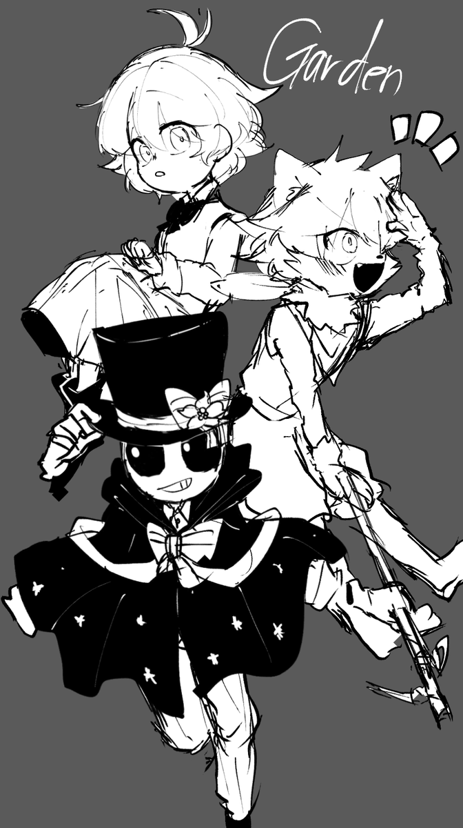 Gardenbysiba 3人組この辺りかわいいので再掲 芝豆のイラスト Gardenbysiba 3人組この辺りかわいいので再掲 芝豆のイラスト