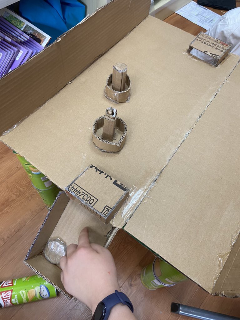 ThisIsAwesomeEd's tweet photo. The #CardboardChallenge continues today. These cardboard masterpieces are looking awesome. I can’t wait for the fair ❤️ ! @lportnoy @LisaMLove1996 @biologygoddess @GiftedTawk @ValPerez_STEAM @STEAMcultivator @schnekser @MrWeimann @ReneeWellsSTEAM #DesignedtoLearn #STEAM #STEM https://t.co/5tjkYukvDt