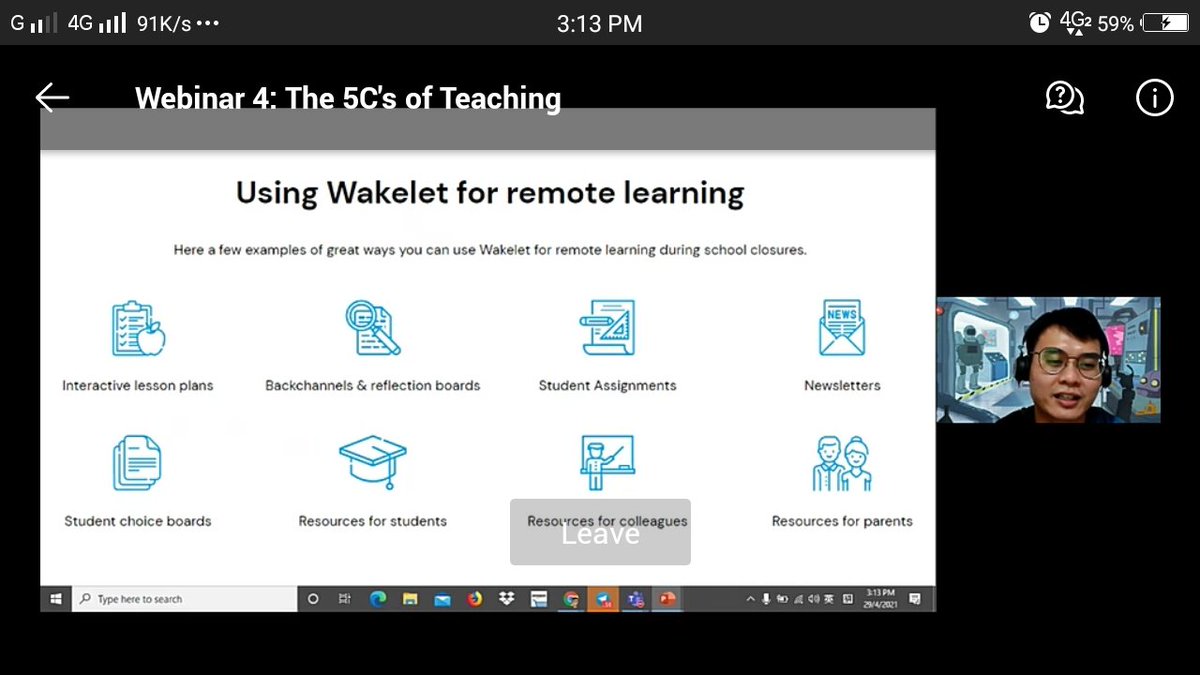 NorlelaAbd's tweet photo. At last i can join this session after reseting my hp...thanks for the moment @GOHKOKMING2 @ellwakelet @kyteijas to improving communication @wakelet using @MicrosoftTeams
#5CsofTeaching
#wakeletwave
#microsoftRules https://t.co/57Zl63agtB