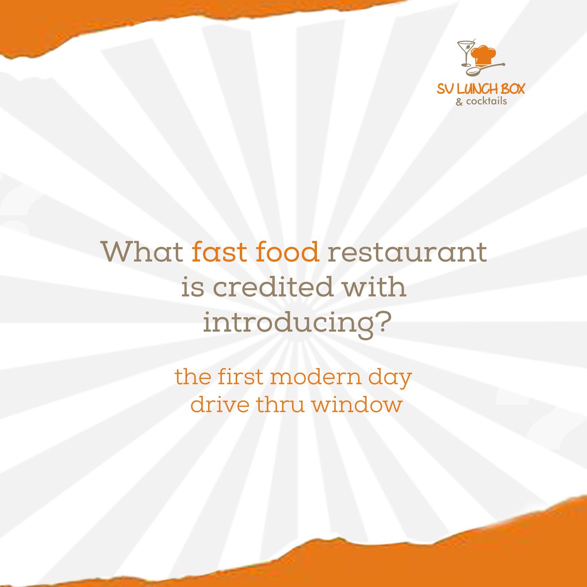 svlunchbox1's tweet photo. It's trivia O’Clock!
Kindly provide the correct answer to the trivia, tag your friends to like your comment.
The correct comment with the most engagement wins our delicious box of stir-fry pasta, large turkey and a bottle of cocktails.
#Trivia #trivathursday #grills #svlunchbox https://t.co/YxBs1rqbyp