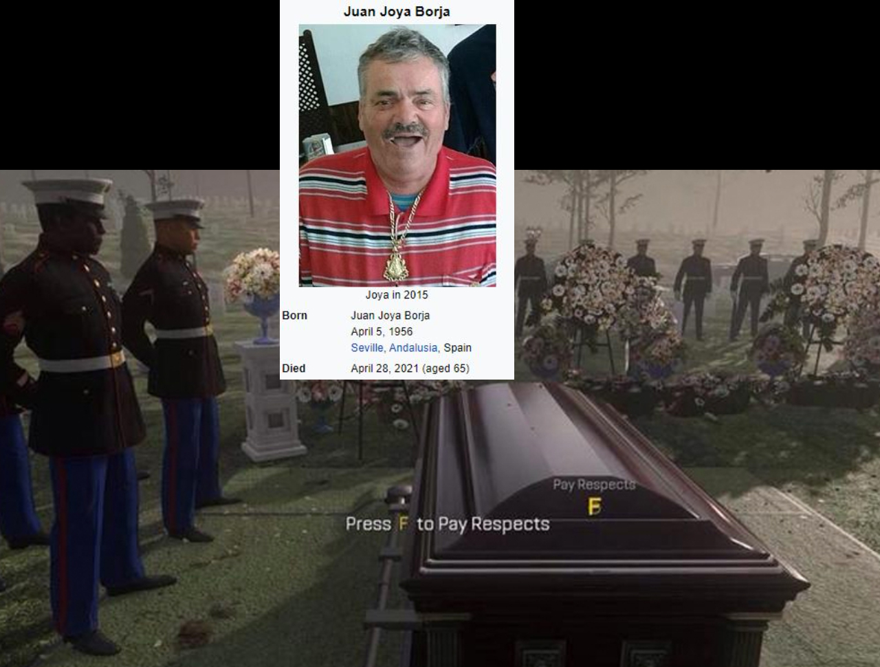 Funeral, Press F to Pay Respects