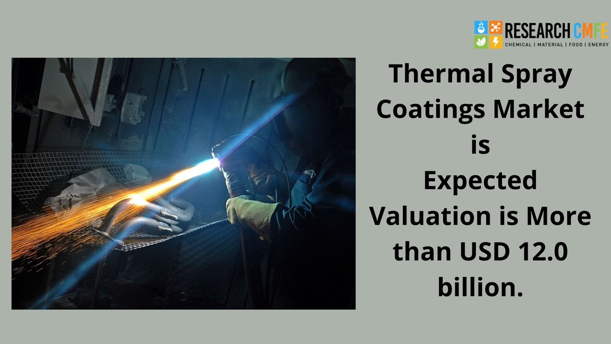 #Thermal #spray #coatings, as the name suggests, is a coating process. It utilizes the #powder coating method to cover a #surface.

Sample Report Request: researchcmfe.com/report/43/ther…

Major Players: <a href="/OerlikonGroup/">Oerlikon Group</a>, <a href="/FlameSprayTech/">FST</a>, <a href="/AmericanRollerC/">American Roller</a>, <a href="/HoganasAB/">Hoganas</a>,