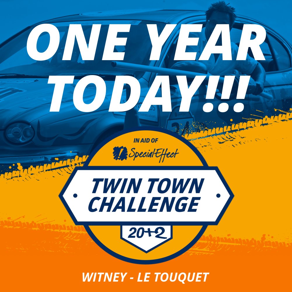 TwinTown20's tweet image. TTC20+2 is confirmed - ONE YEAR TODAY! Departing from Blenheim Palace on 29/04/22 with teams joining our mission to raise over £1m for @specialeffect - we have just released 50 extra spaces!!!!! Visit twintown.org.uk
The countdown is on – retweet if you've signed up!!