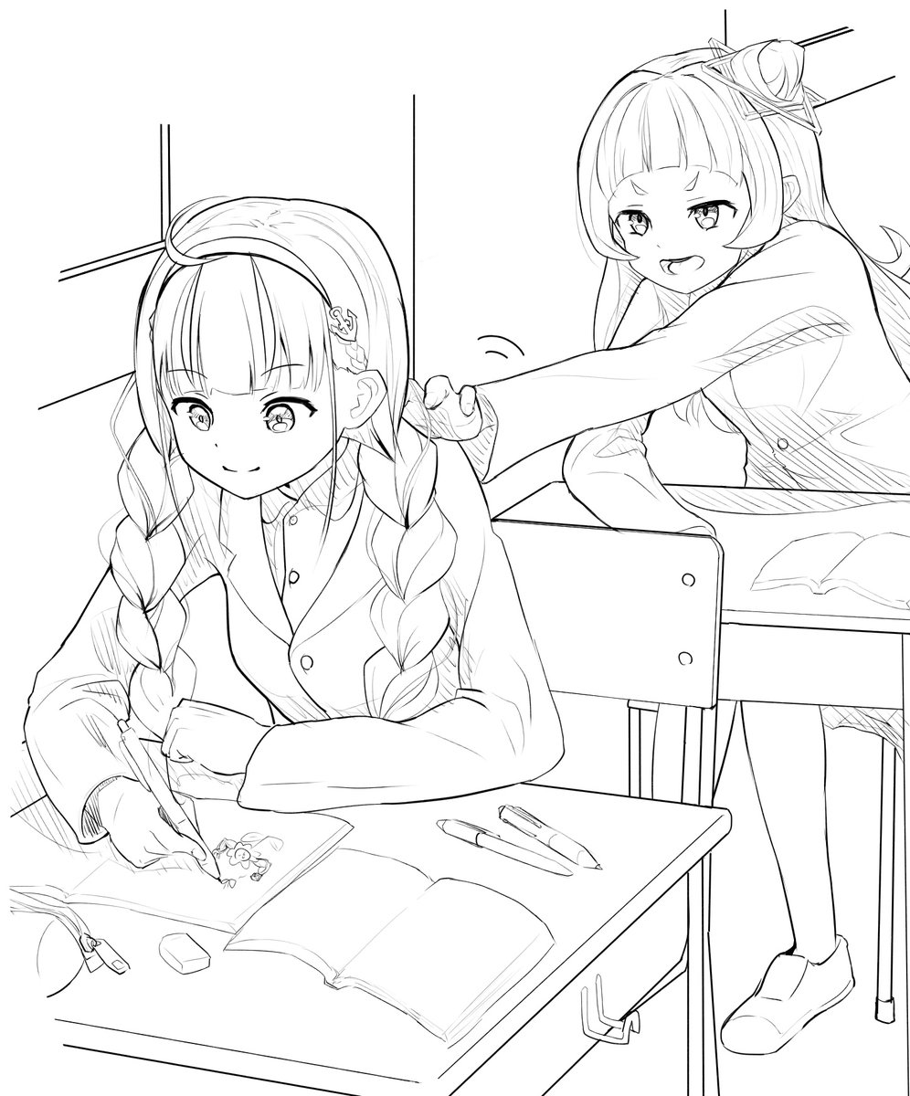 学校あくしおらくがき 