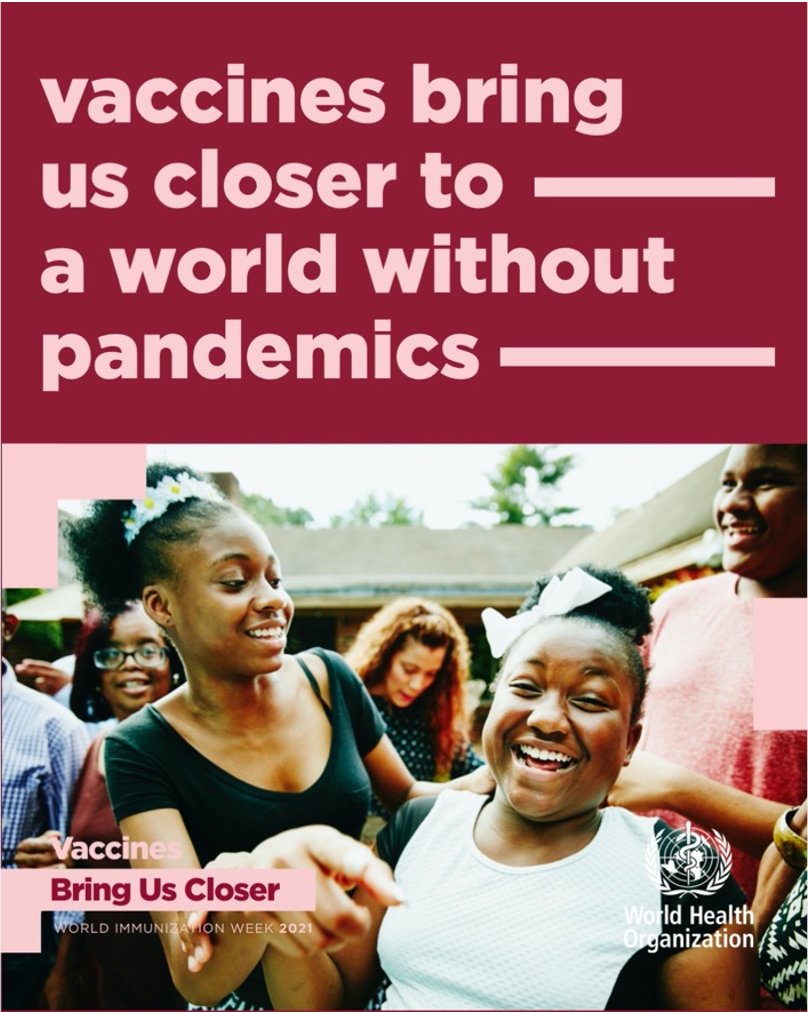 Vaccines will help us end the pandemic so we can finally be one step closer to each other again. #VaccinesWork to bring us closer. SHARE this important message this World Immunization Week.

#BluebirdCare #Stafford #Vaccines