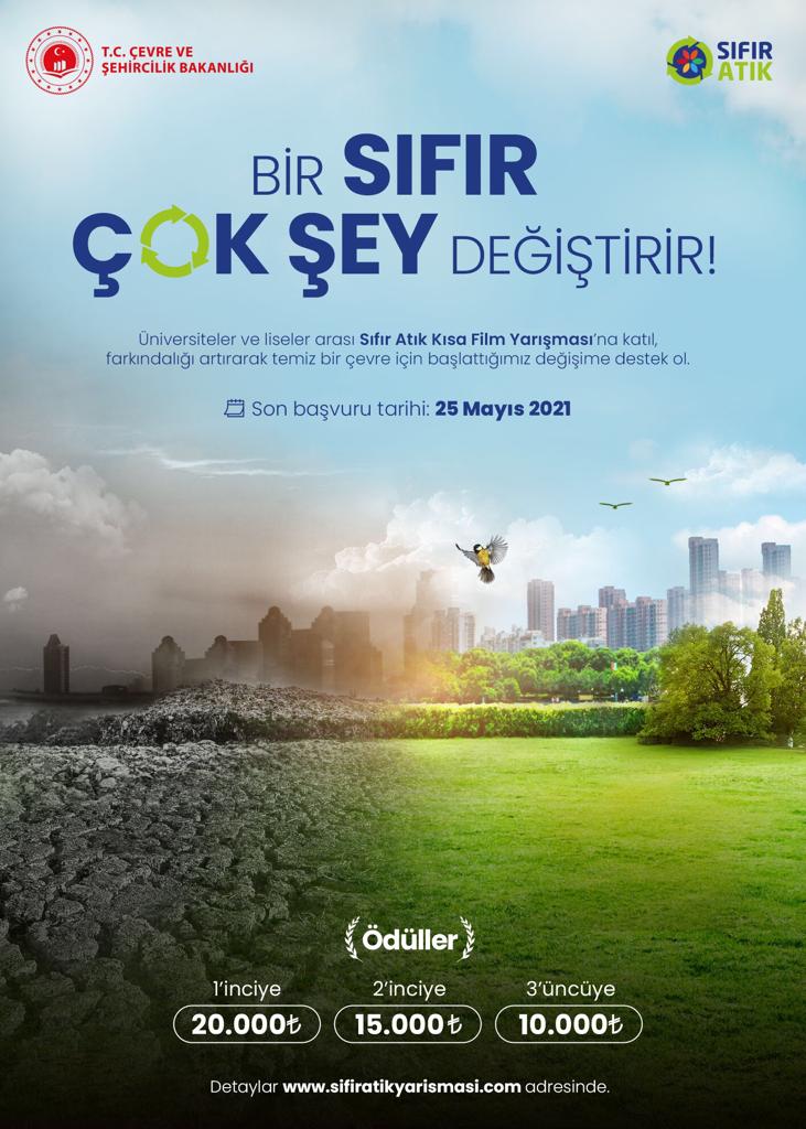 .<a href="/csbgovtr/">T.C. Çevre, Şehircilik ve İklim Dğş. Bakanlığı</a> öğrencilerin çevreye ilgisini artırmak, çevre ve iklim bilinci oluşturmak amacıyla bir kısa film yarışması düzenliyor. Tüm gençlere duyurulur. 1986 da aldığım ödülü hatırladım :) Güzel işler çıkacaktır.jüride olacağım. Bekliyoruz. <a href="/sifiratikgov/">Sıfır Atık Türkiye</a>