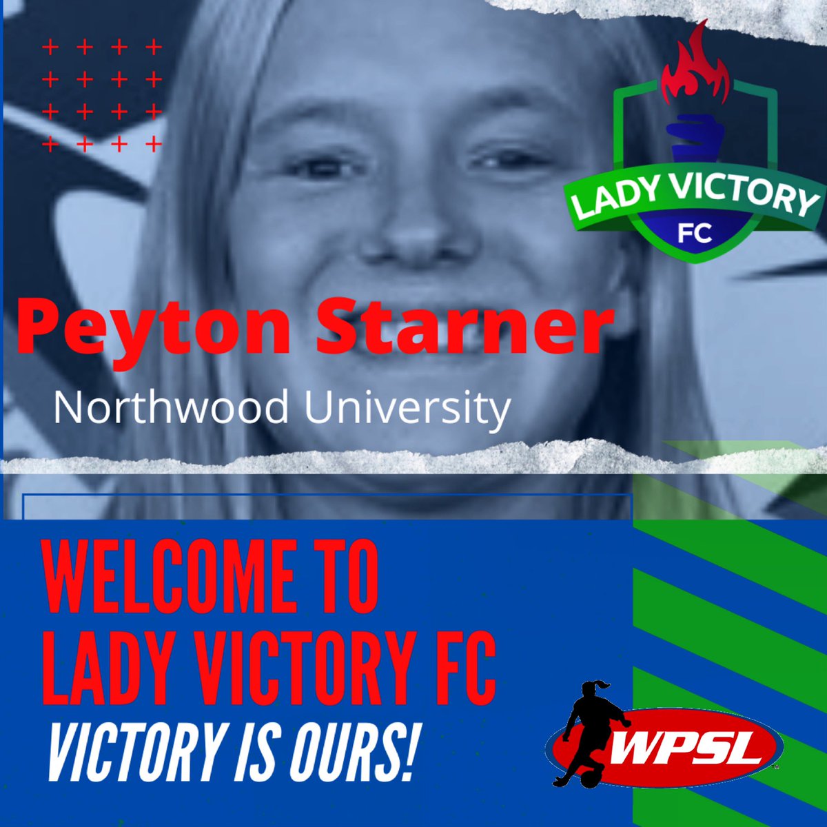 LadyVictoryFC's tweet photo. Welcome to Lady Victory FC! 👏🏻
Peyton Starner
@Pey10starner 
Position- M
College- Northwood   
Hometown- Temperance, Mich. 
High School- Saint Mary Catholic Central 
Former Club- Michigan Wolves https://t.co/oBgOlXRWJ7