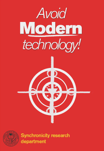 Anyway here's the Avoid Modern Technology poster extracted from the datafiles.In case you want to print it out and hang it up next to your 486