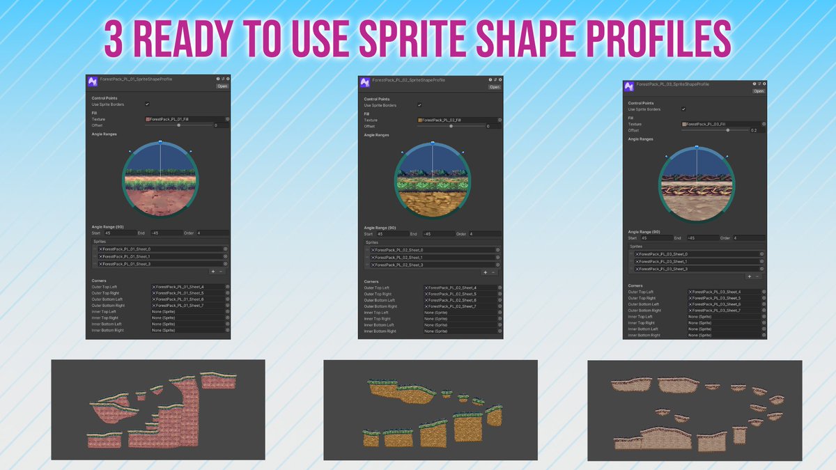 BehindTheStoneS's tweet photo. Yoyo #unity3d #gamedev, attention please. 

We love everything 2D, that's why we released our first asset on the #assetstore:
Sprite Shape 2D Texture Pack (Forest) 

It'll provide you a bunch of sprites/textures to enrich your 2D world, take a look 🎉https://t.co/CWWEmXKsMj https://t.co/MA70BmvfuK
