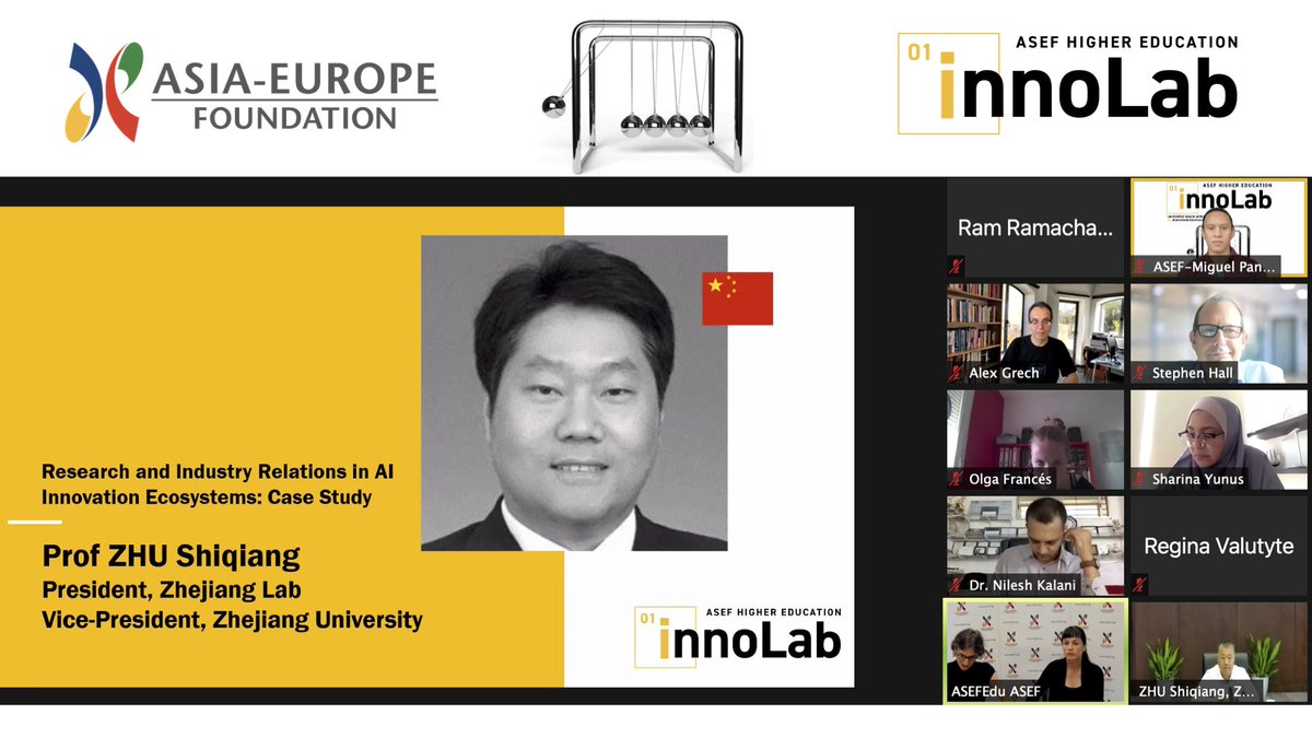 asefedu's tweet image. 📢Dr ZHU Shiqiang Ph.D. is a full professor &amp;amp; Vice President of @ZJU_China  &amp;amp;President of #ZhejiangLab. He is a main proponent responsible for developing industry standards for China&apos;s robotics industry &amp;amp; International Electrotechnical Commission &amp;amp; speaker at the #ASEFInnoLab❗️