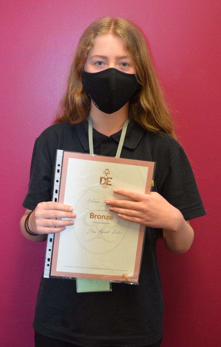 Congratulations to Olivia for achieving the DofE Bronze Award ⭐️👏