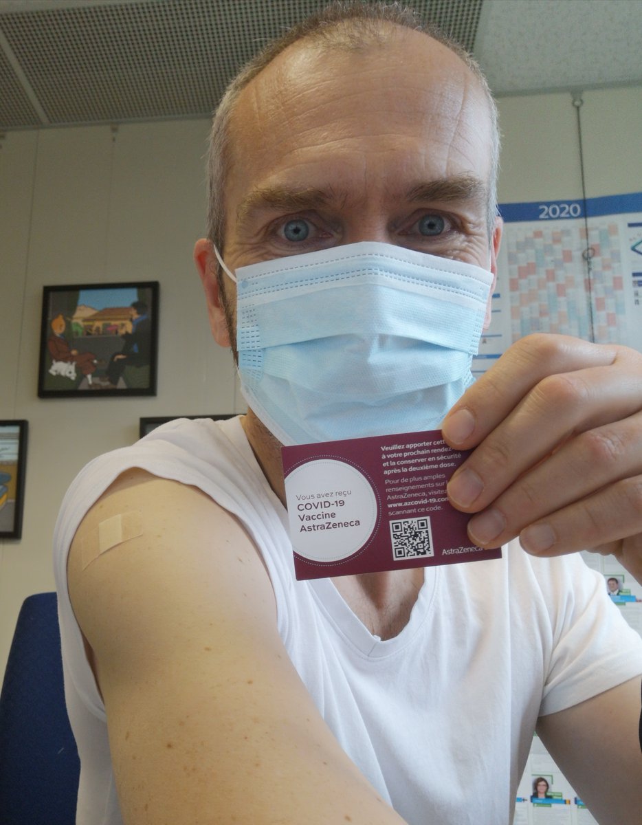 Delighted to get my first vaccine shot today!
And nice that it is during #EuropeanImmunizationWeek 
#VaccinesWork