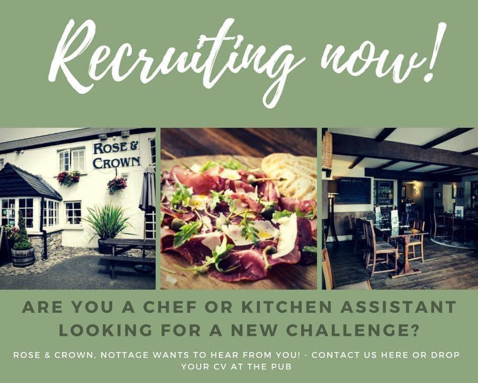 *** FREE LIVE IN ACCOMMODATION *** 

• Job vacancy - CHEF 
• FREE - Live in - On site accommodation 

Want to know more? 

Give us a call on 01656 784850 or you can email roseandcrown.nottage@marstons.co.uk
#chefvacancy #jobopportunity #freeacomodation #jobvacancy #kitchenteam