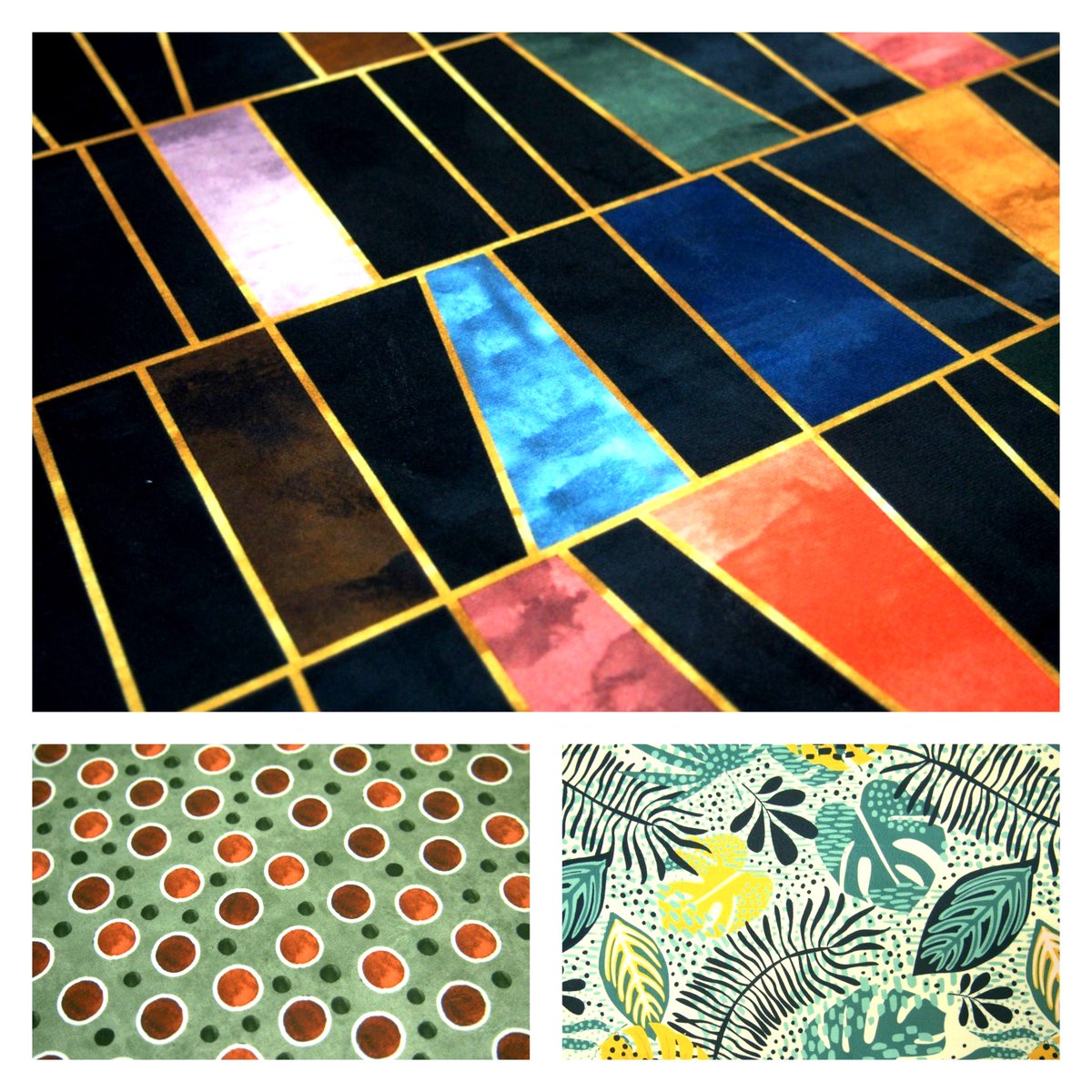 TelasPedro's tweet photo. BUENOS DÍAS!!
Hoy os enseñamos estos nuevos terciopelos de estampación digital. Tejidos suaves y resistentes perfectos para la confección de artículos de decoración como cojines y también para otro tipo de proyectos como bolsos, mochilas e incluso confección de prendas de vestir. https://t.co/BI47ZLW1HV