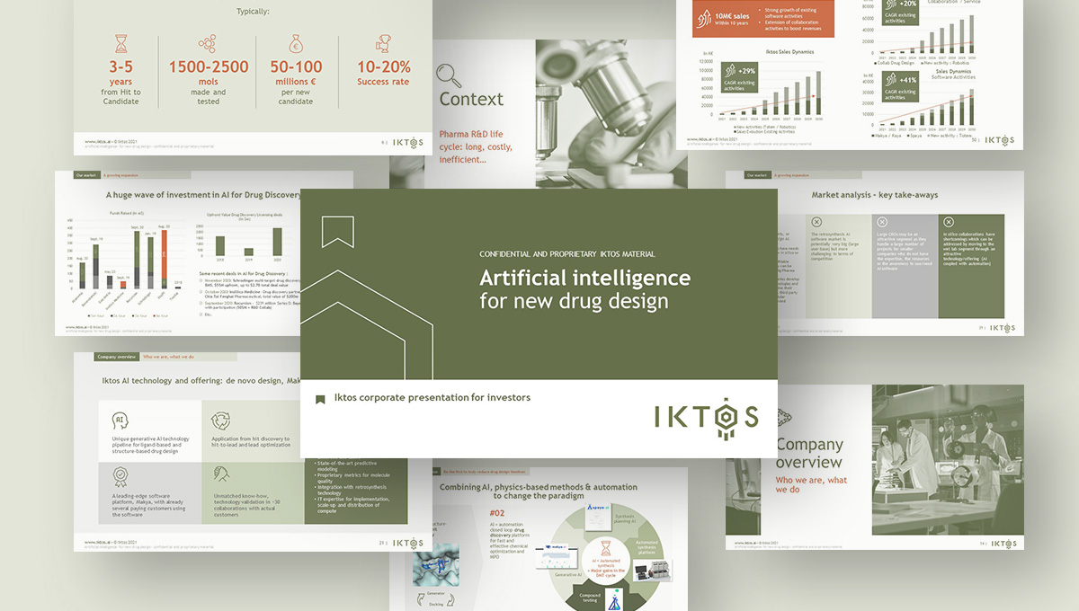 AgenceComete's tweet image. [PITCH POWERPOINT] Notre équipe met ses compétences #presentationpowerpoint au service d&apos;@IktosAI, startup française à l&apos;initiative d&apos;un procédé d&apos;#intelligenceartificiel innovant 🔬 ! Découvrir 👉 bit.ly/3dYWsvh