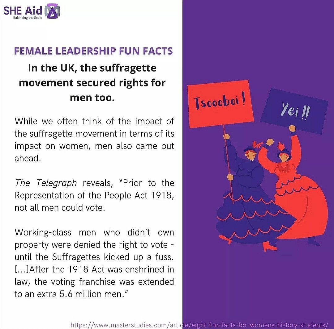she_aid's tweet photo. Female Leadership Fun Fact #2 ! https://t.co/hBd9kqEkLs