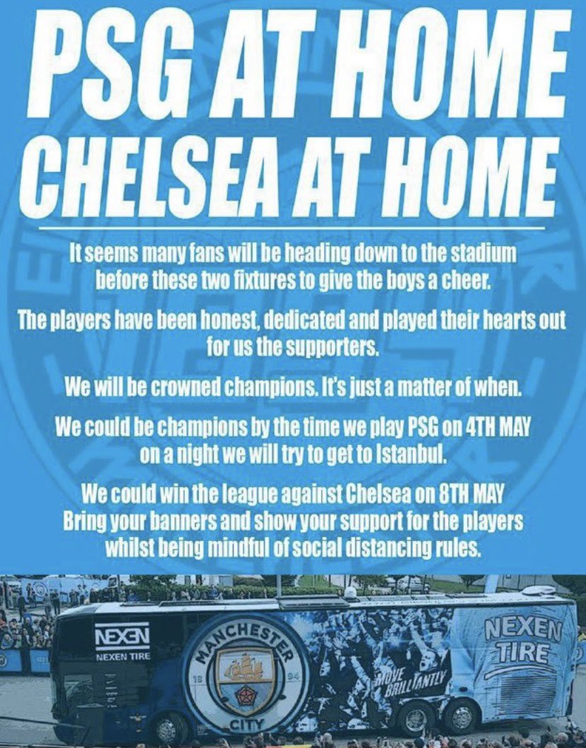 ollie_25's tweet photo. Get down to the Etihad for the PSG game next week, I know a lot of people who are going and meeting at Mary D’s for 5:30PM, bring banners, flags, everything you got, also if you like and retweet, I’ll follow you 💙🇧🇼 https://t.co/4bJxiRzX31