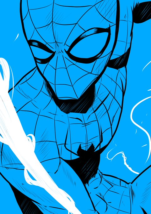 スパイダーマンのtwitterイラスト作品