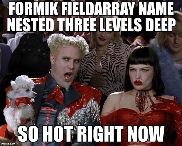 overflow_meme's tweet image. Formik fieldarray name nested three levels deep stackoverflow.com/questions/6730… #reactjs #stringinterpolation #javascript #formik