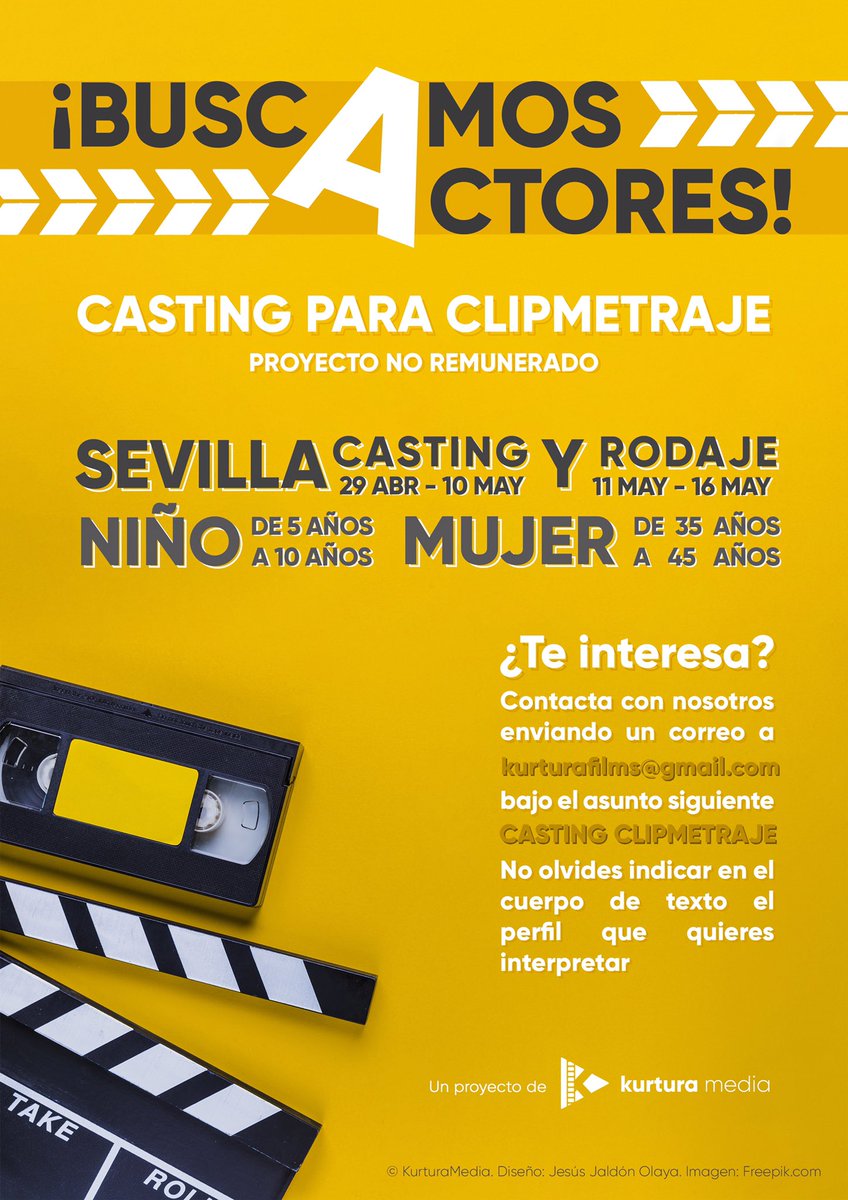 📣 ¡Atención, atención! 

Estamos muy contentos de anunciaros que Kurtura se inicia en un nuevo proyecto 👏🏼 

¿Te gustaría trabajar con nosotros como actor o actriz? ¡Escríbenos! 📩

⬇️ Más información ⬇️