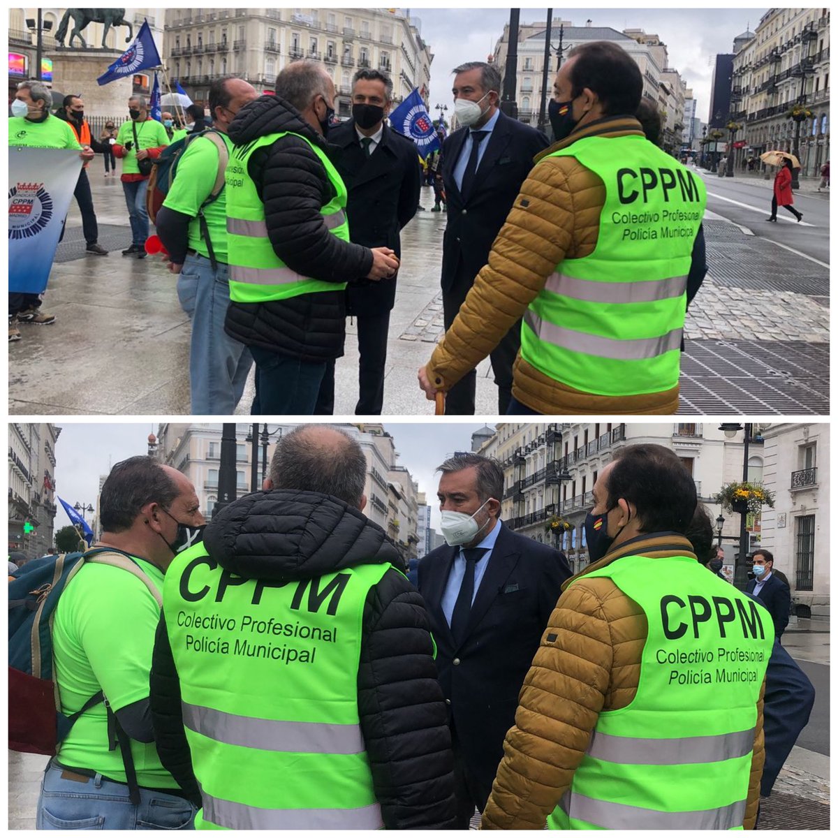 Escuchando las reivindicaciones de nuestros #PolicíasLocales a los ayuntamientos de nuestra región,  en calidad de coordinador de estos Cuerpos, esenciales para garantizar la seguridad y la #Libertad de todos los madrileños.