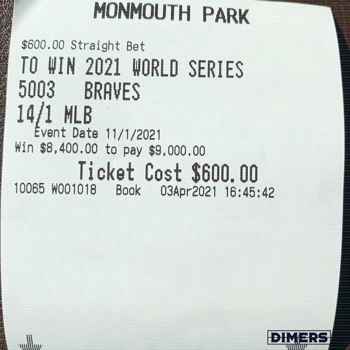 3/7BET 1  Braves World Series WinnerOriginal odds: +1400Current odds: +1500Our pre-season data projections had the Braves with a 12.1% chance of being crowned World Champs. Now, they’re still ranked as second most likely to win, at 11.4%. Payout: $8400