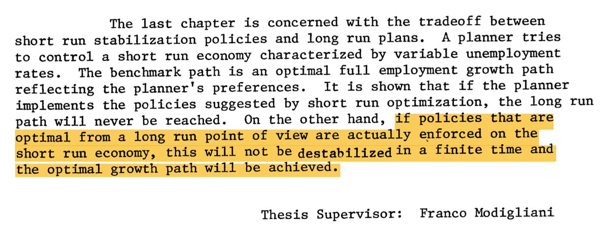 Draghi’s thesis fully articulates the theory that came to bring us structural reforms: A planner opting for short-run stimulus will never reach the optimal long-run path. By contrast, enforcing optimum long-run policies today will *not* have negative short-run consequences. 2/