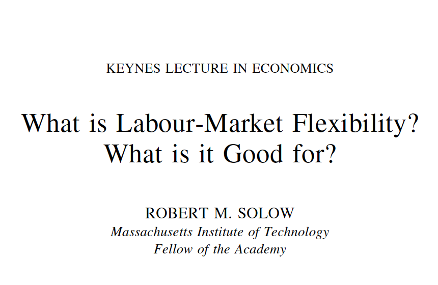 Structural reformers *must* reject the idea of a positive wage-employment relationship because SRs are supposed to boost employment precisely via lower real wages. None other than Solow mocked this, in a 1998 paper, as “your basic European central banker’s folk-theorem” 5/