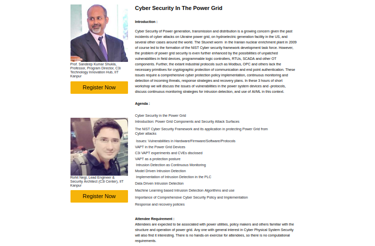 C3i Center (@c3icenter) on Twitter photo Register for Featured #Trainings
Our Topic: Cyber Security In The Power Grid
event.cisoplatform.com/best-of-the-wo…
#cybersecurity #scadasecurity #icssecurity #criticalinfrastructure #powergrid
<a href="/cyber_developer/">Rohit Negi</a> <a href="/sandeepkshukla/">Sandeep Shukla</a> <a href="/CISOPlatform/">CISO Platform</a> Register for Featured #Trainings
Our Topic: Cyber Security In The Power Grid
event.cisoplatform.com/best-of-the-wo…
#cybersecurity #scadasecurity #icssecurity #criticalinfrastructure #powergrid
<a href="/cyber_developer/">Rohit Negi</a> <a href="/sandeepkshukla/">Sandeep Shukla</a> <a href="/CISOPlatform/">CISO Platform</a>