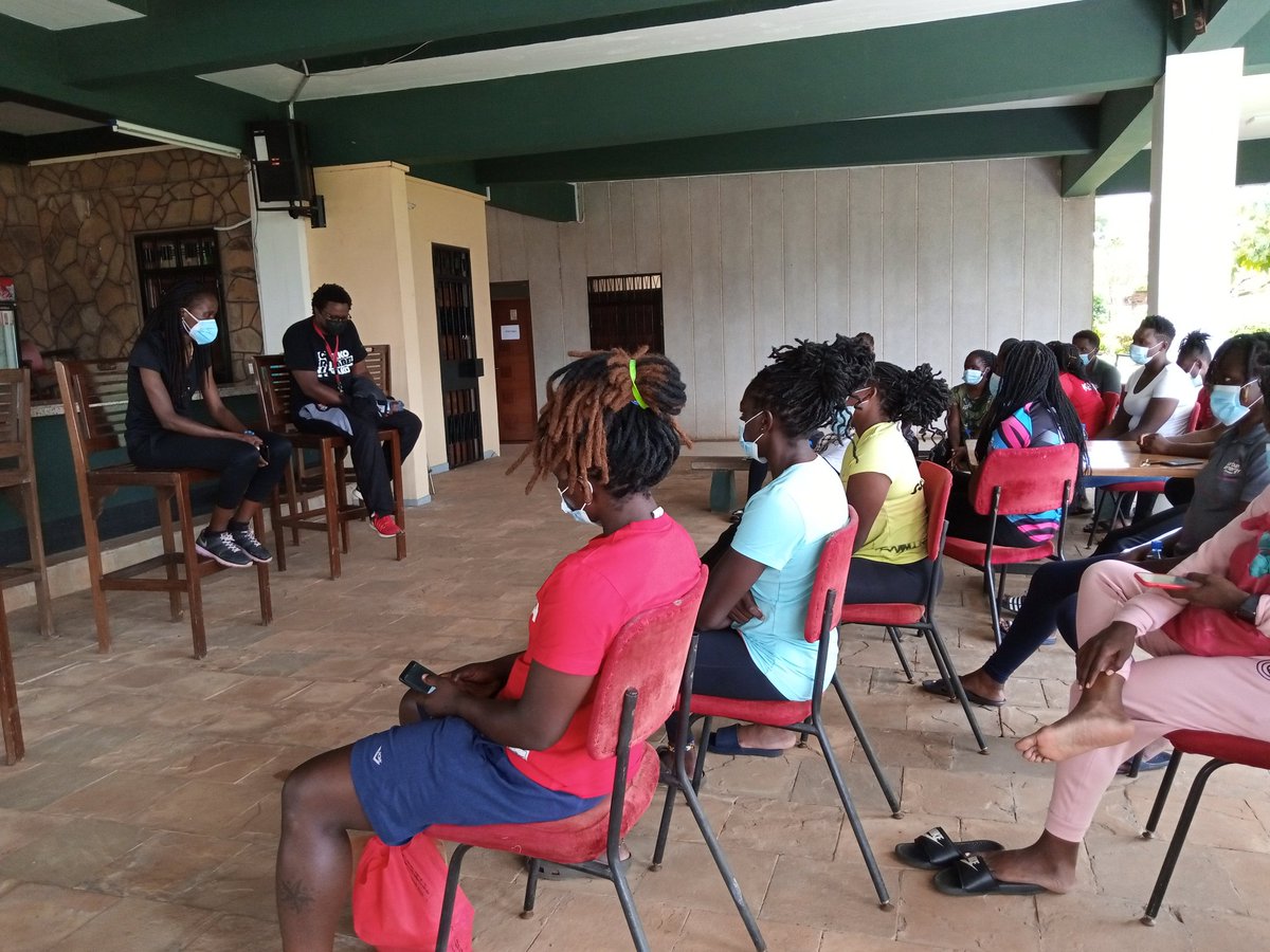 The <a href="/OlympicsKe/">TeamKenya</a> Chief Medical Officer Dr. Carole Okoth briefing the <a href="/kenyalioness/">Kenya Lionesses</a> on the #covid19 protocols, Anti-Doping guidelines and the necessary measures the ladies need to take as they head out on International duty and when they come back to the country. 
#Tokyo2020