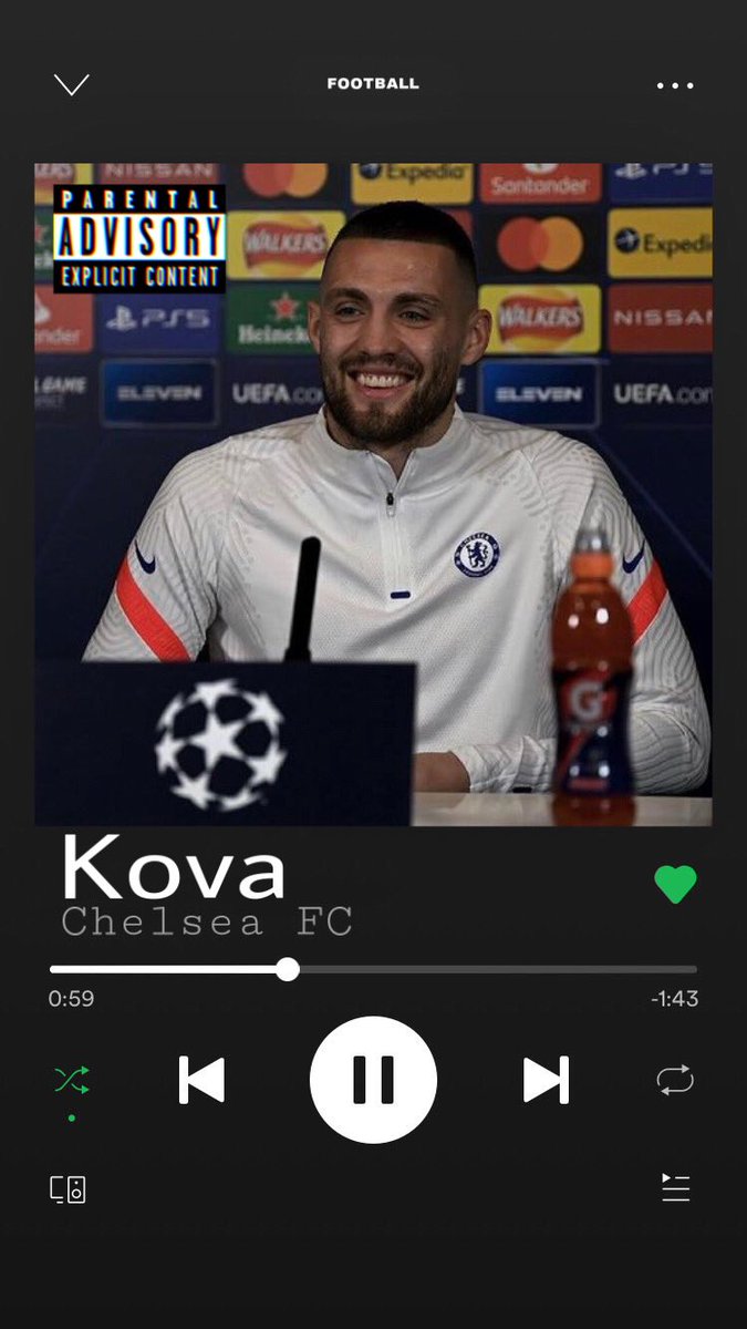 If  @ChelseaFC had a Spotify album, a thread:Nabbed the idea from  @virgilvanxan