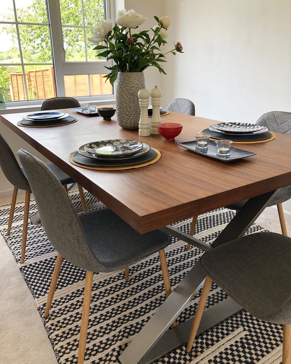 Who are you most looking forward to catching up with when restrictions are lifted? 💕 Tag them in the comments below! 

🛍👉Attra walnut extending 6-10 seater dining table brushed steel leg (was £699, now £599): bit.ly/39osCNP