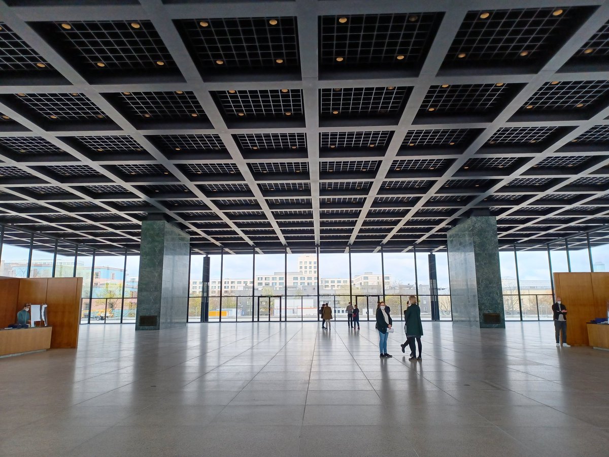 doberah's tweet photo. The renovation of Mies van der Rohe's gorgeous, light-as-air Neue Nationalgalerie in Berlin is finished. The art will move back in in August, with a Calder expo set for the reopening https://t.co/MrlFNqeicc