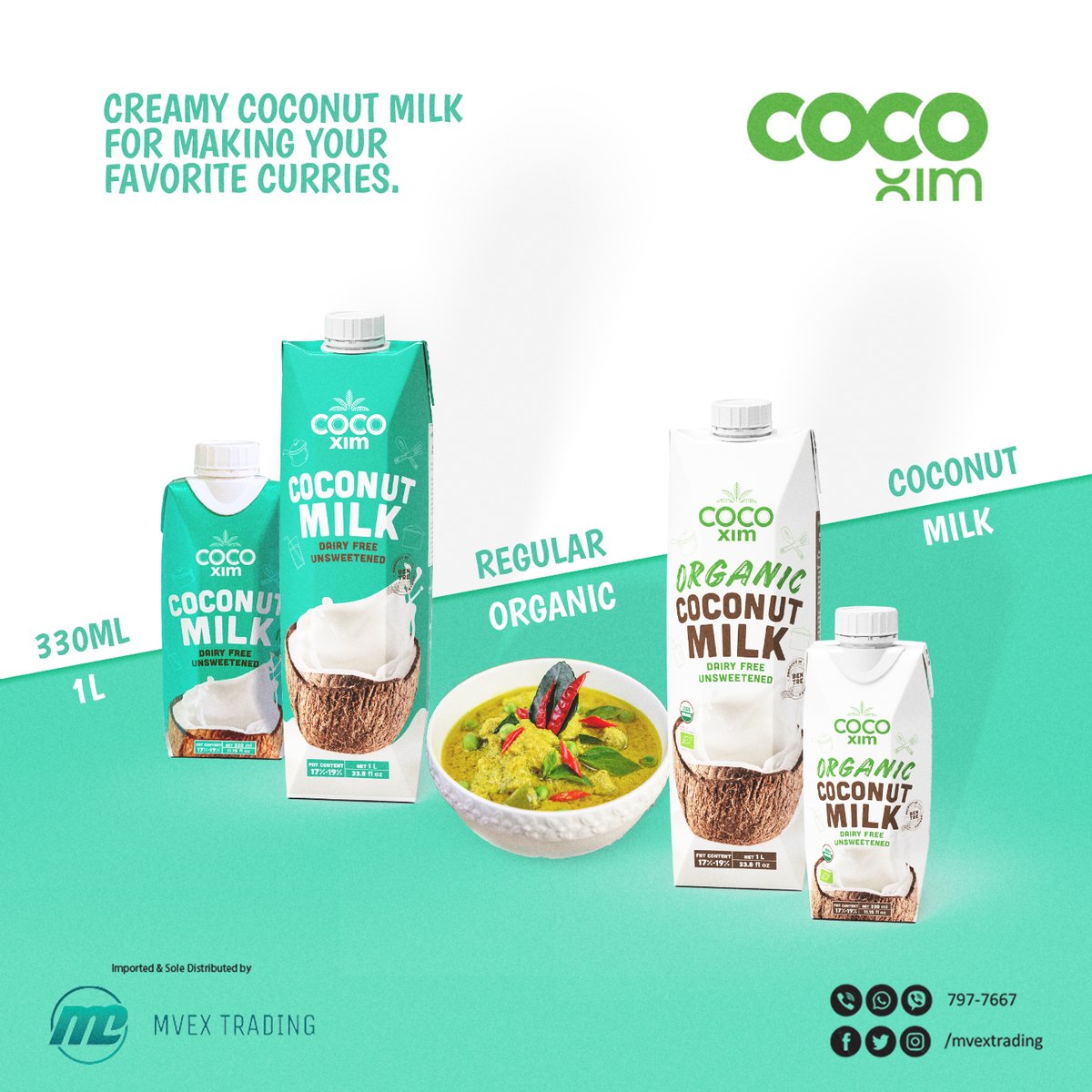 Coco Xim Creamy Coconut Milk for Making your Favorite Curries.

#CocoXim #Coconut #CoconutMilk #Organic #OrganicCoconutMilk #Curries #Ramadan #Food