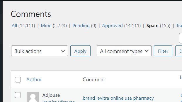 Beatonm5's tweet image. Housekeeping gotta take out the spam 

out of 155 spam comments only 4 were genuine comments which had somehow ended up marked as spam.... 

How often do you check the spam comments?
#Afrobloggers
