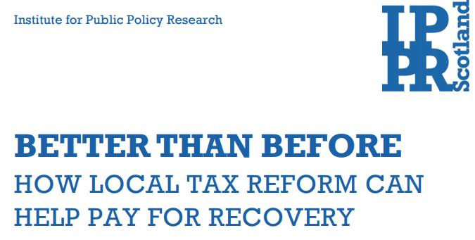 Local taxation has been, at times, a deeply divisive issue in Scotland. What then should happen with the council tax, if anything, in helping public finances to recover from Covid-19? We funded <a href="/IPPRScotland/">IPPR Scotland</a> to 
assess &amp; recommend various options. scottishpolicyfoundation.org/the-role-of-ta…