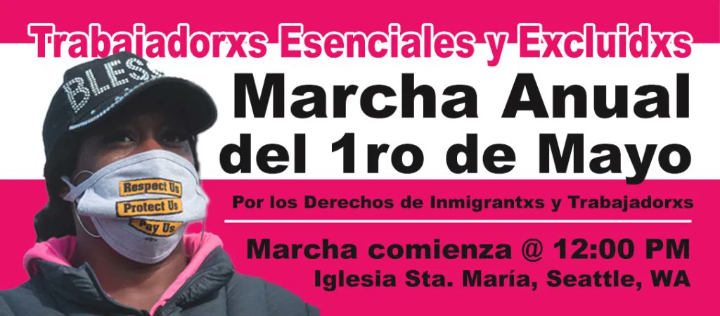 Also at Noon, the long May Day March and Rally for Immigrants and Workers Rights meets at St. Mary's Church. 4/